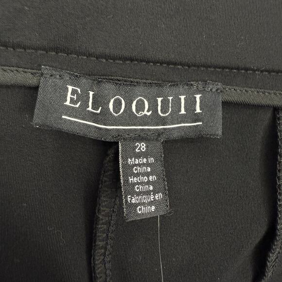 Eloquii Womens Plus size 28 Wide Led Dress Pants Ponte Stretch Black - Picture 8 of 11